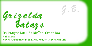 grizelda balazs business card